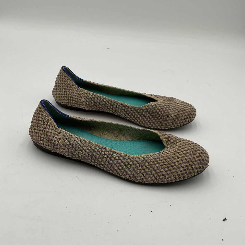 Rothys Limited Edition Multi Metallic Sparkling The Round Flats Size 9